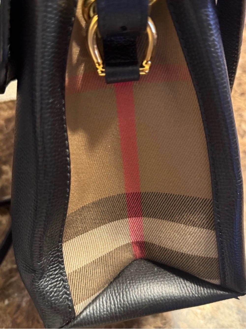 Burberry Black Top-Handle Shoulder Bag - Picture 9 of 10